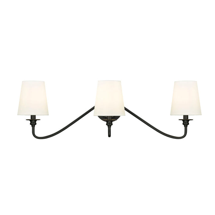 Gianna Matte Black 3 Light Wall Sconce Z-Lite 7509-3S-MB | theLightShop