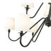 Gianna Matte Black 5 Light 46 Inch Two-Tier Chandelier Z-Lite 7509-9-46MB | theLightShop