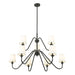 Gianna Matte Black 5 Light 46 Inch Two-Tier Chandelier Z-Lite 7509-9-46MB | theLightShop