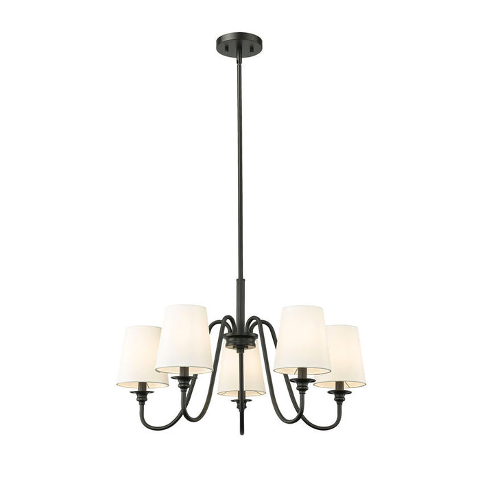 Gianna Matte Black 5 Light Chandelier Z-Lite 7509-5-26MB | theLightShop