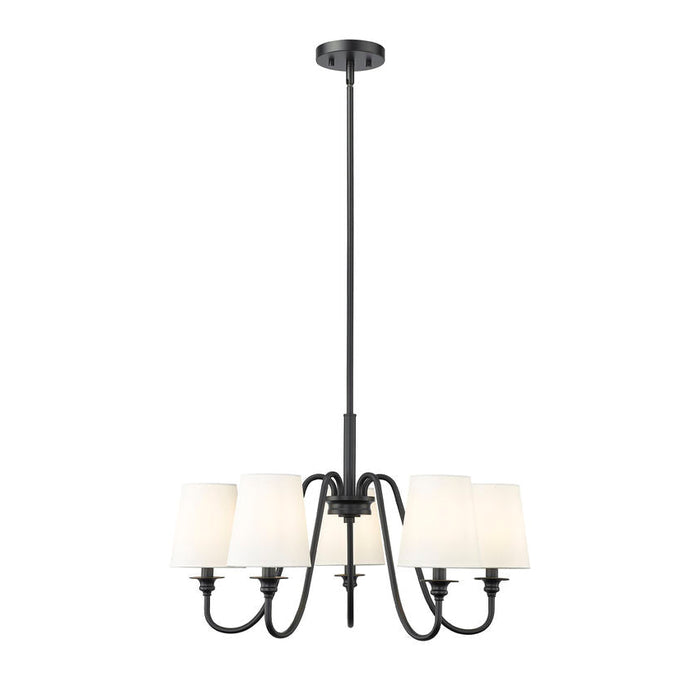 Gianna Matte Black 5 Light Chandelier Z-Lite 7509-5-26MB | theLightShop