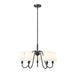 Gianna Matte Black 5 Light Chandelier Z-Lite 7509-5-26MB | theLightShop