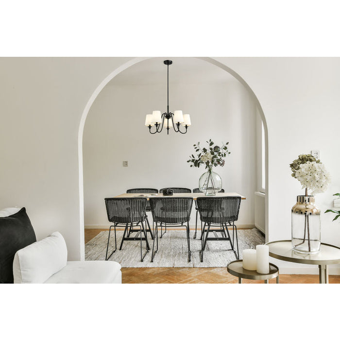 Gianna Matte Black 5 Light Chandelier Z-Lite 7509-5-26MB | theLightShop