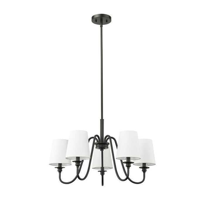 Gianna Matte Black 5 Light Chandelier Z-Lite 7509-5-26MB | theLightShop