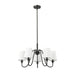 Gianna Matte Black 5 Light Chandelier Z-Lite 7509-5-26MB | theLightShop