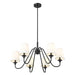 Gianna Matte Black 6 Light 32 Inch Chandelier Z-Lite 7509-6-32MB | theLightShop