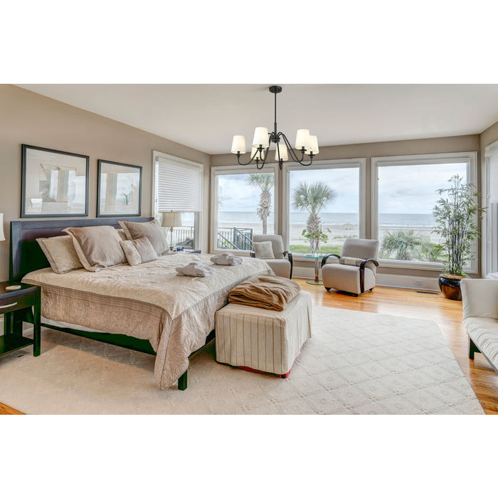 Gianna Matte Black 6 Light 32 Inch Chandelier Z-Lite 7509-6-32MB | theLightShop