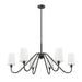 Gianna Matte Black 6 Light 46 Inch Chandelier Z-Lite 7509-6-46MB | theLightShop