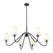 Gianna Matte Black 6 Light 46 Inch Chandelier Z-Lite 7509-6-46MB | theLightShop