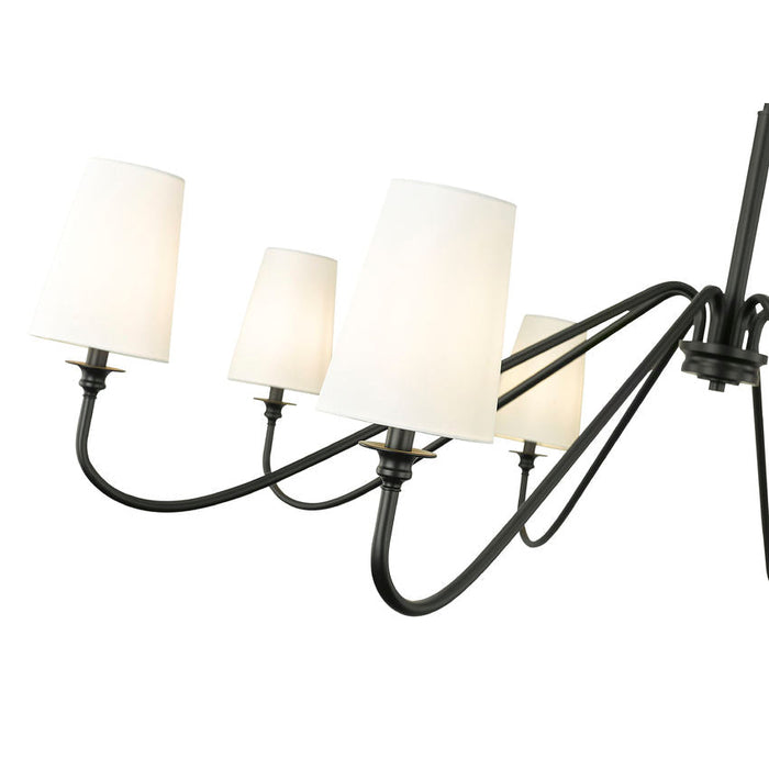Gianna Matte Black 8 Light Chandelier Z-Lite 7509-8-60MB | theLightShop