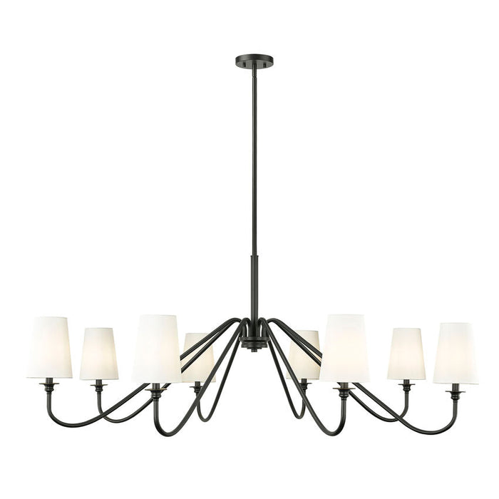 Gianna Matte Black 8 Light Chandelier Z-Lite 7509-8-60MB | theLightShop