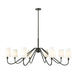 Gianna Matte Black 8 Light Chandelier Z-Lite 7509-8-60MB | theLightShop