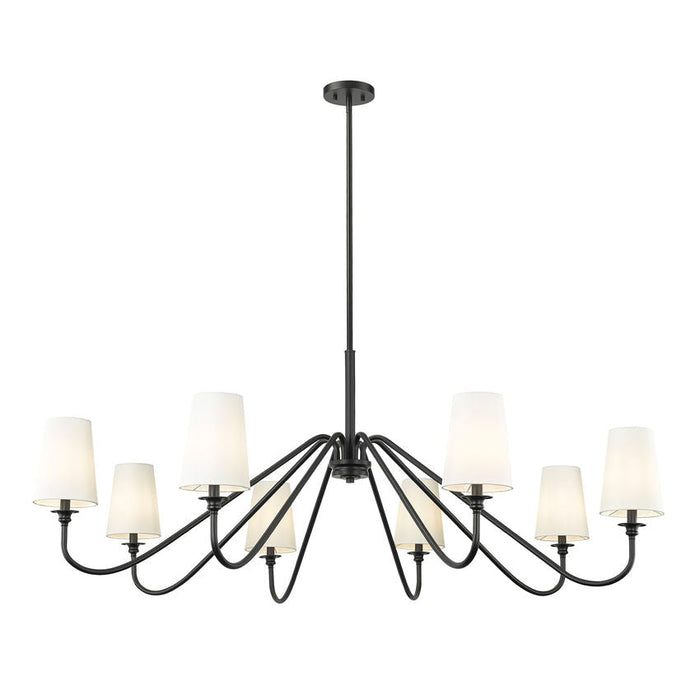 Gianna Matte Black 8 Light Chandelier Z-Lite 7509-8-60MB | theLightShop