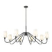 Gianna Matte Black 8 Light Chandelier Z-Lite 7509-8-60MB | theLightShop