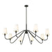 Gianna Matte Black 8 Light Chandelier Z-Lite 7509-8-60MB | theLightShop