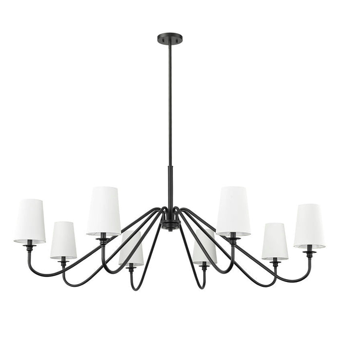Gianna Matte Black 8 Light Chandelier Z-Lite 7509-8-60MB | theLightShop