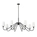 Gianna Matte Black 8 Light Chandelier Z-Lite 7509-8-60MB | theLightShop