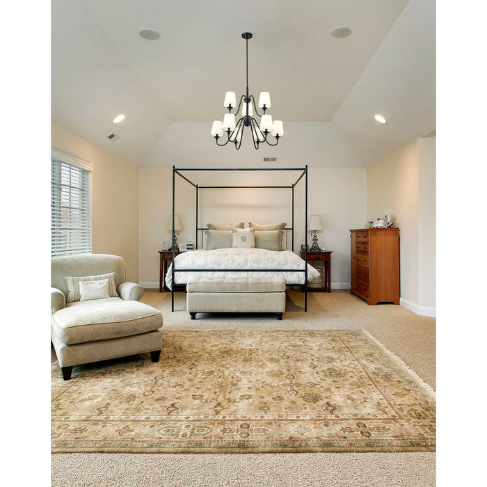 Gianna Matte Black 9 Light 32 Inch Two-Tier Chandelier Z-Lite 7509-9-32MB | theLightShop