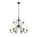 Gianna Matte Black 9 Light 32 Inch Two-Tier Chandelier Z-Lite 7509-9-32MB | theLightShop