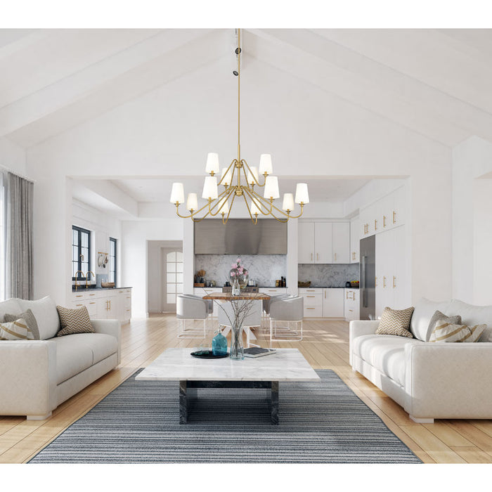 Gianna Modern Gold 12 Light Chandelier Z-Lite 7509-12-60MGLD | theLightShop