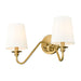 Gianna Modern Gold 2 Light Wall Sconce Z-Lite 7509-2S-MGLD | theLightShop