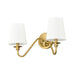 Gianna Modern Gold 2 Light Wall Sconce Z-Lite 7509-2S-MGLD | theLightShop