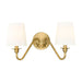 Gianna Modern Gold 2 Light Wall Sconce Z-Lite 7509-2S-MGLD | theLightShop