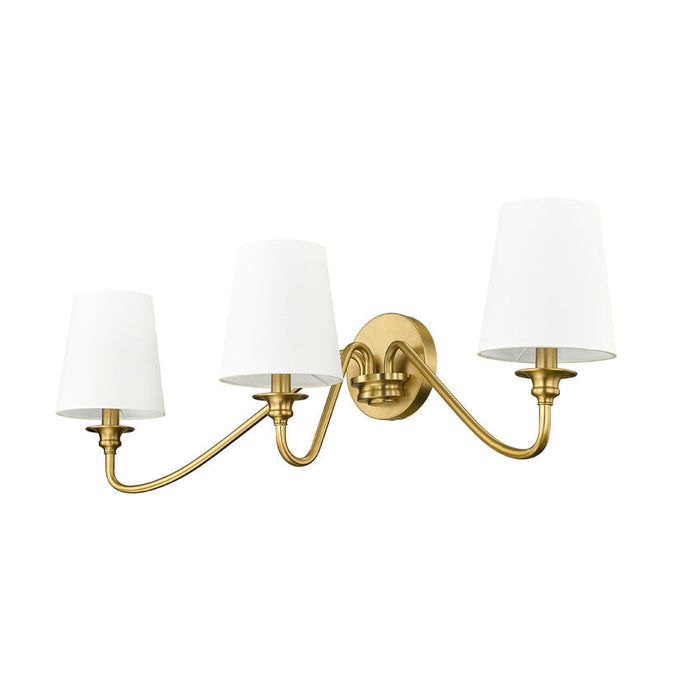 Gianna Modern Gold 3 Light Wall Sconce Z-Lite 7509-3S-MGLD | theLightShop