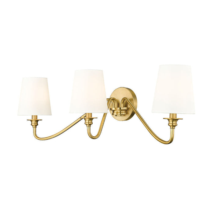 Gianna Modern Gold 3 Light Wall Sconce Z-Lite 7509-3S-MGLD | theLightShop
