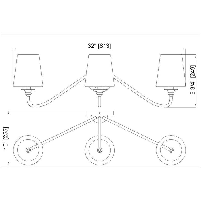 Gianna Modern Gold 3 Light Wall Sconce Z-Lite 7509-3S-MGLD | theLightShop