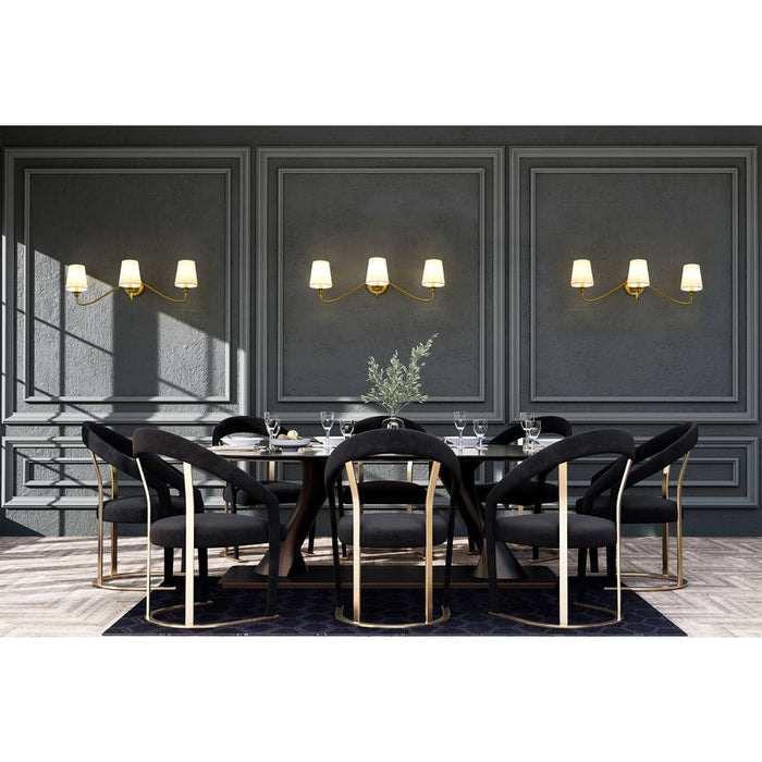 Gianna Modern Gold 3 Light Wall Sconce Z-Lite 7509-3S-MGLD | theLightShop