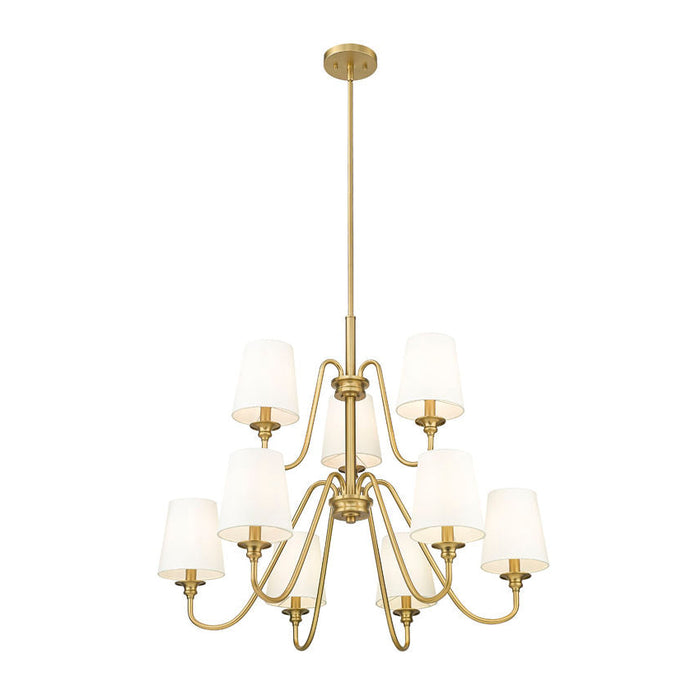 Gianna Modern Gold 5 Light 32 Inch Two-Tier Chandelier Z-Lite 7509-9-32MGLD | theLightShop