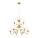 Gianna Modern Gold 5 Light 32 Inch Two-Tier Chandelier Z-Lite 7509-9-32MGLD | theLightShop