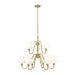 Gianna Modern Gold 5 Light 32 Inch Two-Tier Chandelier Z-Lite 7509-9-32MGLD | theLightShop