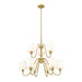 Gianna Modern Gold 5 Light 32 Inch Two-Tier Chandelier Z-Lite 7509-9-32MGLD | theLightShop