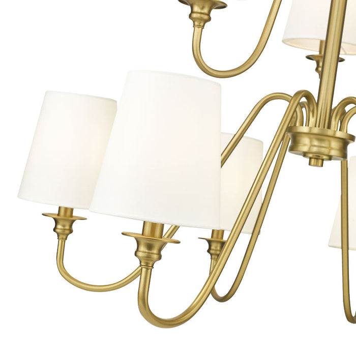 Gianna Modern Gold 5 Light 32 Inch Two-Tier Chandelier Z-Lite 7509-9-32MGLD | theLightShop