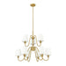 Gianna Modern Gold 5 Light 32 Inch Two-Tier Chandelier Z-Lite 7509-9-32MGLD | theLightShop