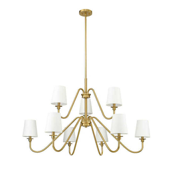 Gianna Modern Gold 5 Light 46 Inch Two-Tier Chandelier Z-Lite 7509-9-46MGLD | theLightShop