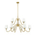 Gianna Modern Gold 5 Light 46 Inch Two-Tier Chandelier Z-Lite 7509-9-46MGLD | theLightShop