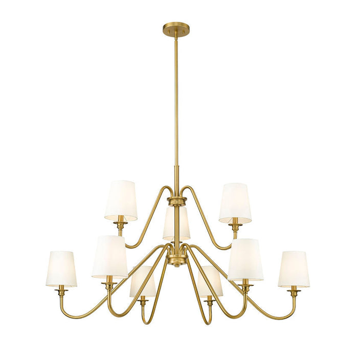 Gianna Modern Gold 5 Light 46 Inch Two-Tier Chandelier Z-Lite 7509-9-46MGLD | theLightShop