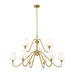 Gianna Modern Gold 5 Light 46 Inch Two-Tier Chandelier Z-Lite 7509-9-46MGLD | theLightShop