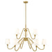 Gianna Modern Gold 5 Light 46 Inch Two-Tier Chandelier Z-Lite 7509-9-46MGLD | theLightShop
