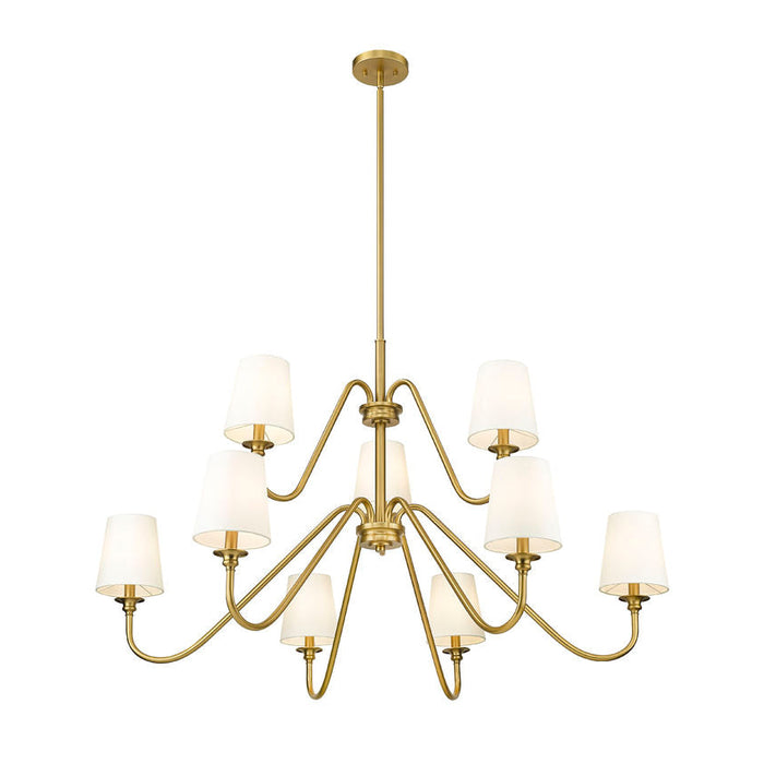 Gianna Modern Gold 5 Light 46 Inch Two-Tier Chandelier Z-Lite 7509-9-46MGLD | theLightShop