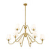 Gianna Modern Gold 5 Light 46 Inch Two-Tier Chandelier Z-Lite 7509-9-46MGLD | theLightShop