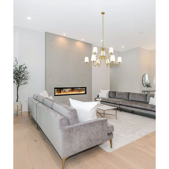 Gianna Modern Gold 5 Light 46 Inch Two-Tier Chandelier Z-Lite 7509-9-46MGLD | theLightShop