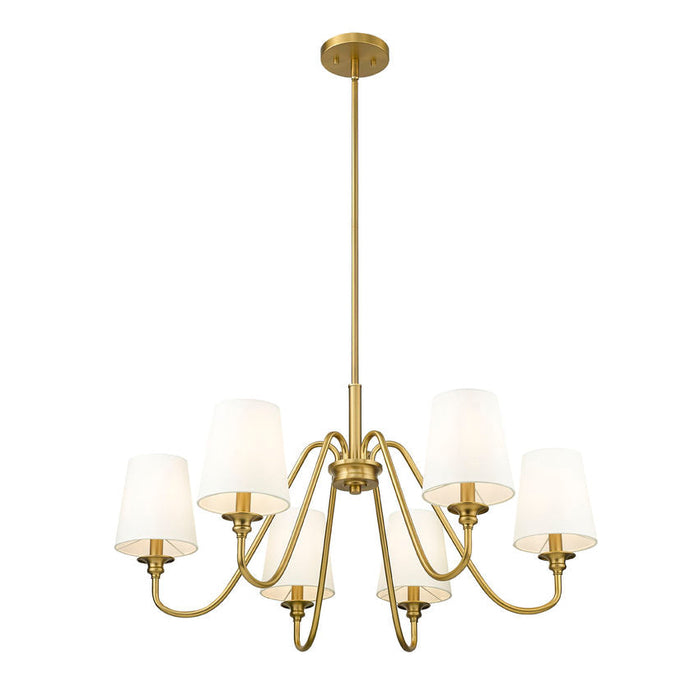 Gianna Modern Gold 6 Light 32 Inch Chandelier Z-Lite 7509-6-32MGLD | theLightShop
