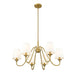 Gianna Modern Gold 6 Light 32 Inch Chandelier Z-Lite 7509-6-32MGLD | theLightShop