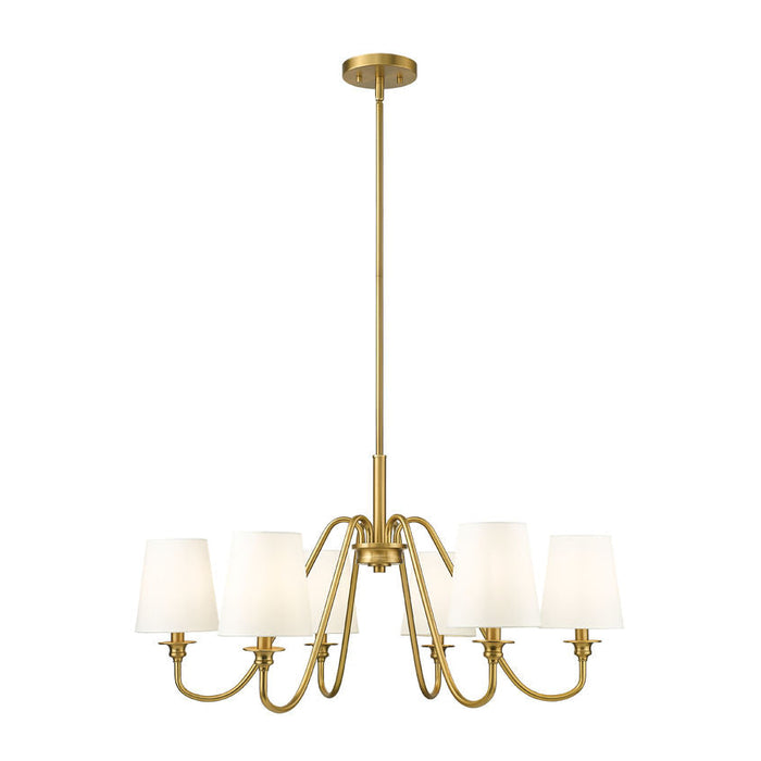 Gianna Modern Gold 6 Light 32 Inch Chandelier Z-Lite 7509-6-32MGLD | theLightShop