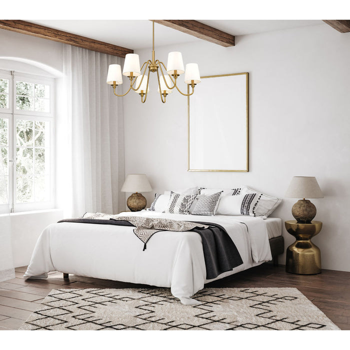 Gianna Modern Gold 6 Light 32 Inch Chandelier Z-Lite 7509-6-32MGLD | theLightShop