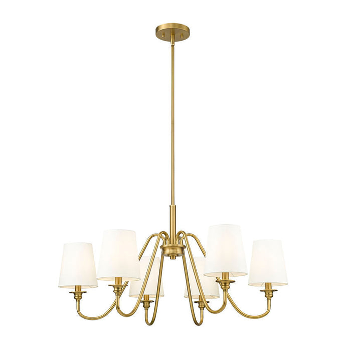 Gianna Modern Gold 6 Light 32 Inch Chandelier Z-Lite 7509-6-32MGLD | theLightShop